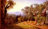 Edward Lear Famous Paintings - Corfu and the Albanian Mountains
